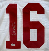 Joe Montana San Francisco Signed White Football Jersey BAS