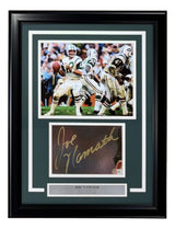 Joe Namath Signed Framed Cut Signature w/ 8x10 New York Jets Photo BAS