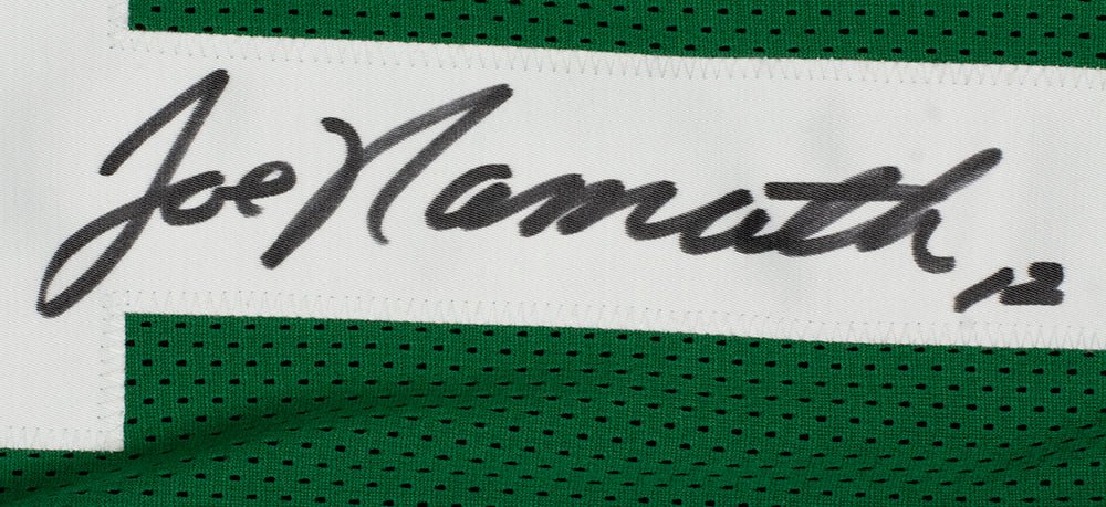 Joe Namath New York Signed Green Football Jersey PSA/DNA Hologram - Sports Integrity