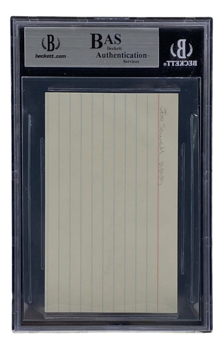 Joe Sewell Cleveland Guardians Signed Slabbed Index Card BAS 00012634275 - Sports Integrity