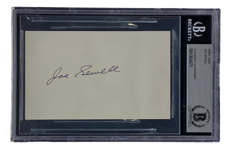 Joe Sewell Cleveland Guardians Signed Slabbed Index Card BAS 00012634275 - Sports Integrity