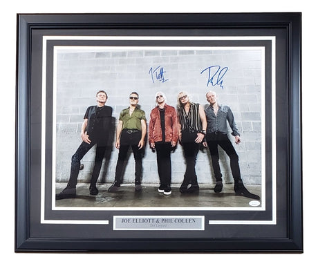 Joe Elliott Phil Collen Signed Framed 16x20 Def Leppard Photo JSA ITP - Sports Integrity
