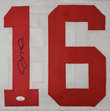 Joe Montana San Francisco Signed White Football Jersey JSA - Sports Integrity