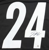 Joey Porter Jr Pittsburgh Signed Black Football Jersey JSA QR Hologram
