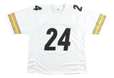 Joey Porter Jr Pittsburgh Signed White Football Jersey JSA QR Hologram