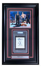 John Cena Signed Framed Bookplate w/ 8x10 WWE Turn On Cody Rhodes Photo PSA