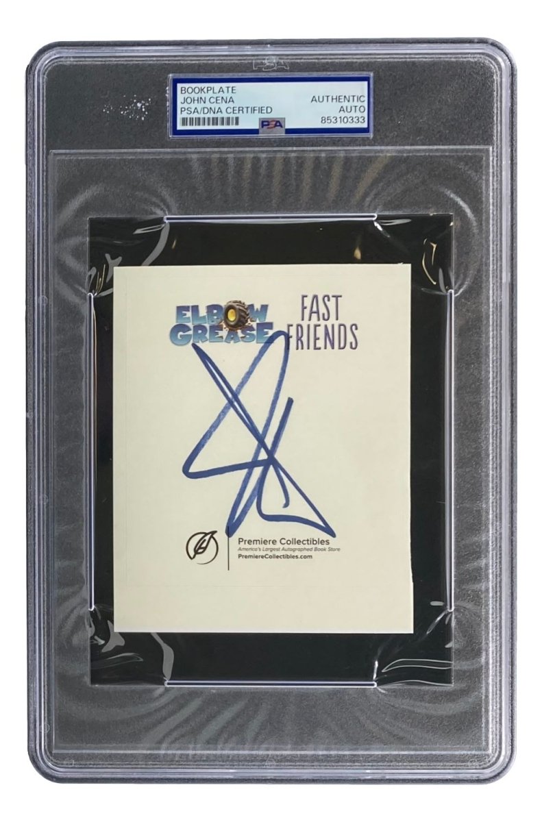 John Cena Signed Slabbed WWE Bookplate PSA - Sports Integrity