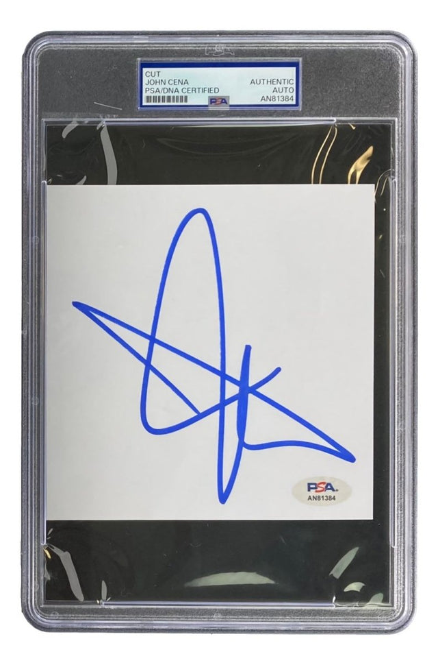 John Cena Signed Slabbed WWE Cut Signature PSA AN81384 - Sports Integrity