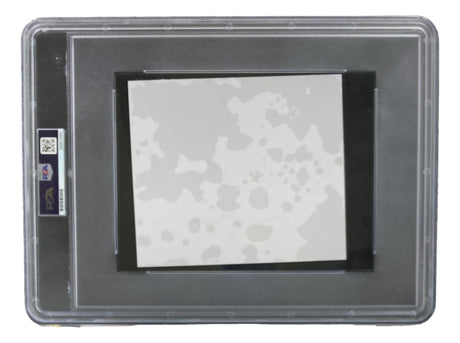 A John Cena signed WWE large cut signature by Sports Integrity, authenticated and slabbed in a clear plastic case. The PSA-certified collectible features John Cena's autograph on a prominently displayed card.