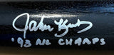 John Kruk Phillies Signed Black Louisville Slugger Bat 93 NL Champs BAS
