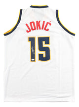 Nikola Jokic Denver Signed White Basketball Jersey 2 JSA Hologram