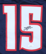 Nikola Jokic Denver Signed Navy Blue Basketball Jersey JSA Hologram