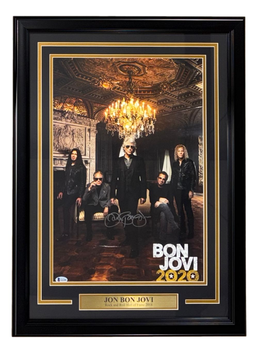 Jon Bon Jovi Signed Framed 11x17 Bon Jovi 2020 Tour Poster Photo AS-IS BAS