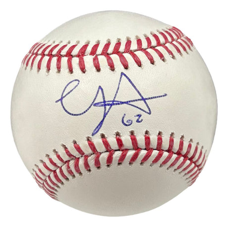 The Jonathan Aranda Tampa Bay Rays Signed Official MLB Baseball by Sports Integrity features a blue autograph with the number 62 inscribed, authenticated by PSA/DNA.