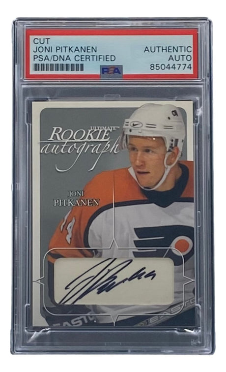 Joni Pitkanen Signed 2004 Ultimate #113 Philadelphia Flyers Hockey Card PSA/DNA - Sports Integrity