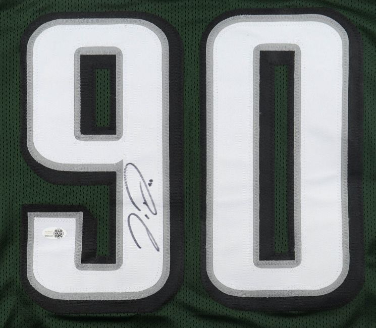 Jordan Davis Philadelphia Signed Green Football Jersey JSA QR Hologram