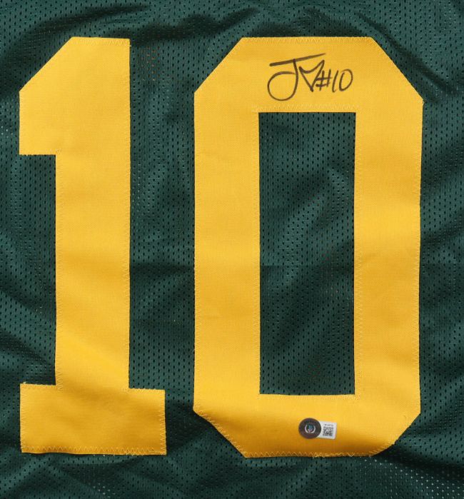 Jordan Love Green Bay Signed Alternate Green Football Jersey BAS ITP