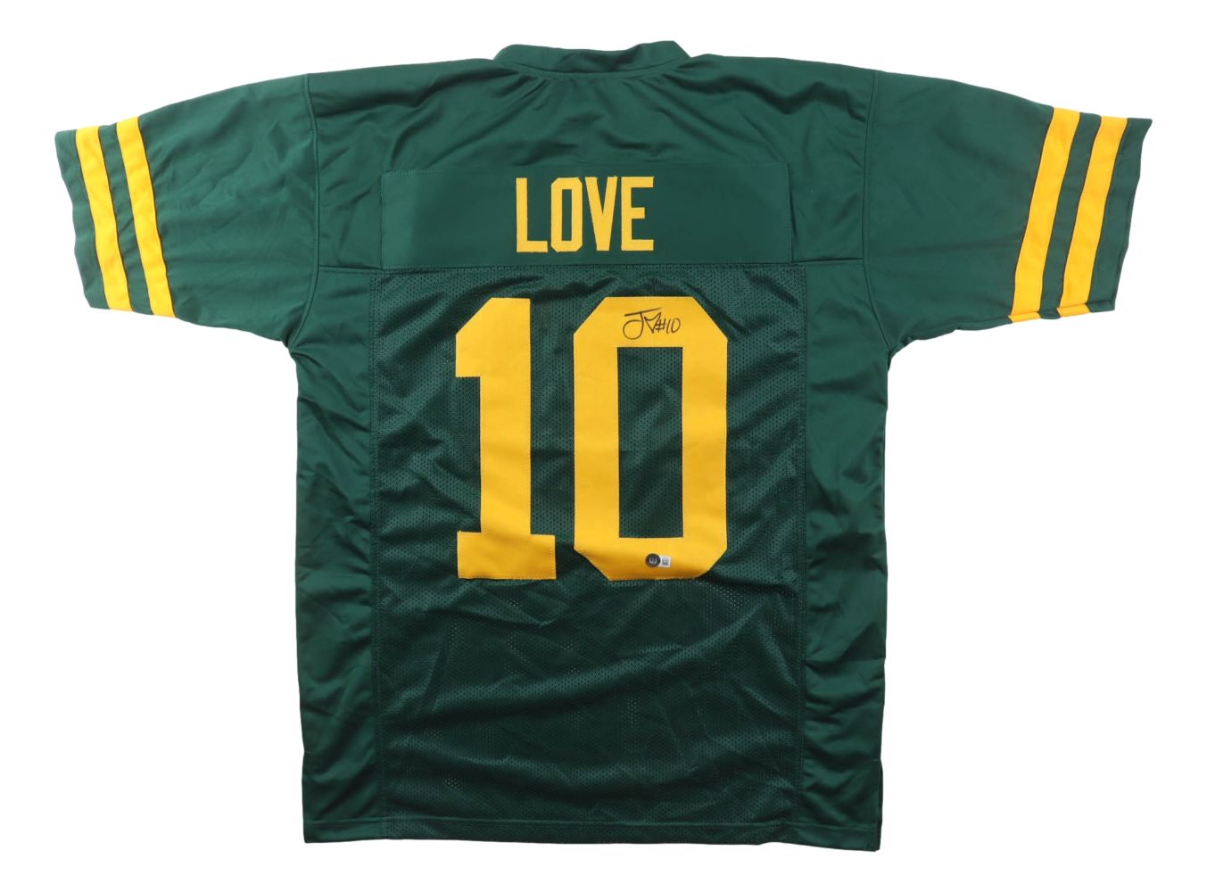 Jordan Love Green Bay Signed Alternate Green Football Jersey BAS ITP