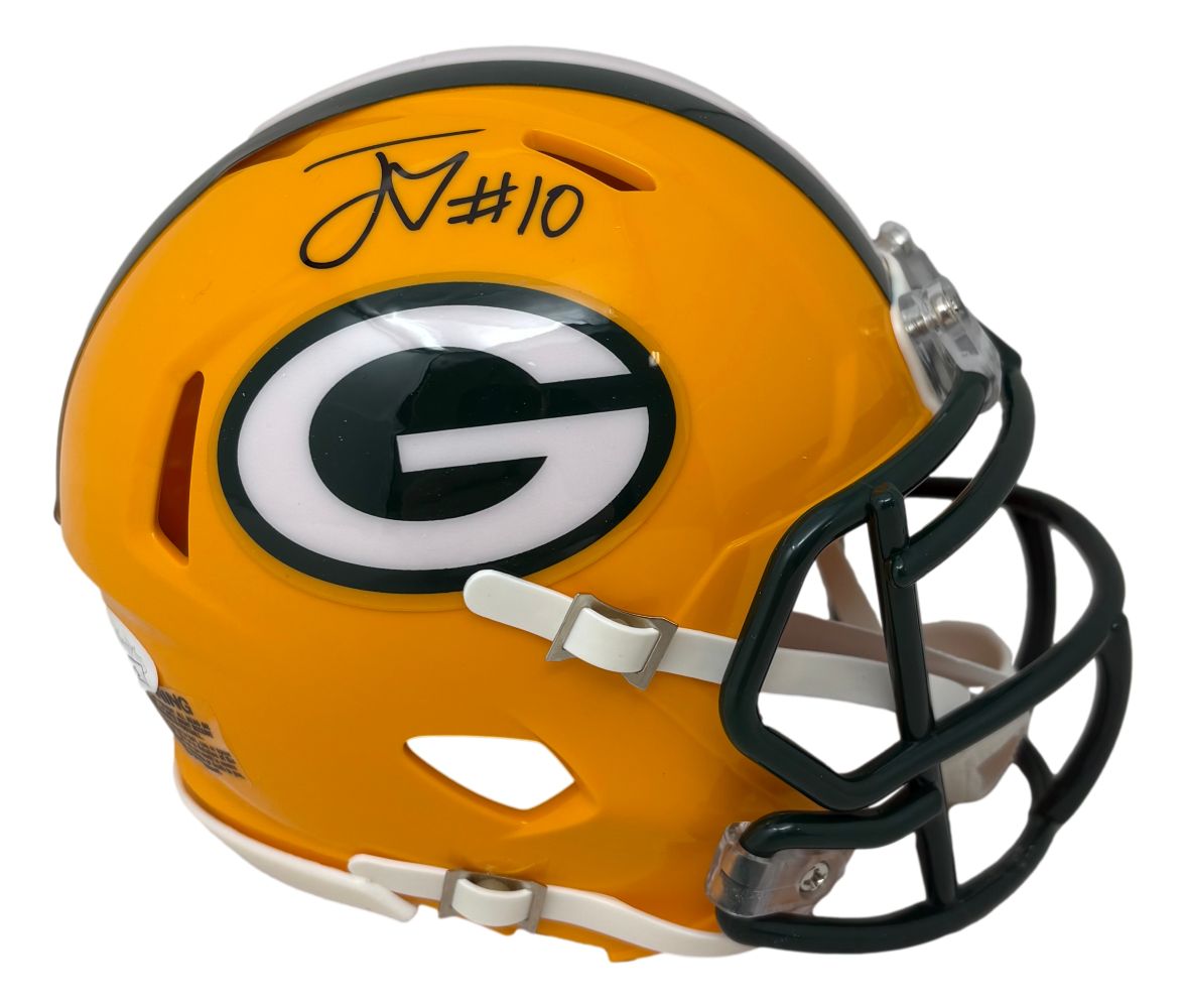 Jordan Love Signed Green Bay Packers Mini Speed Helmet JSA