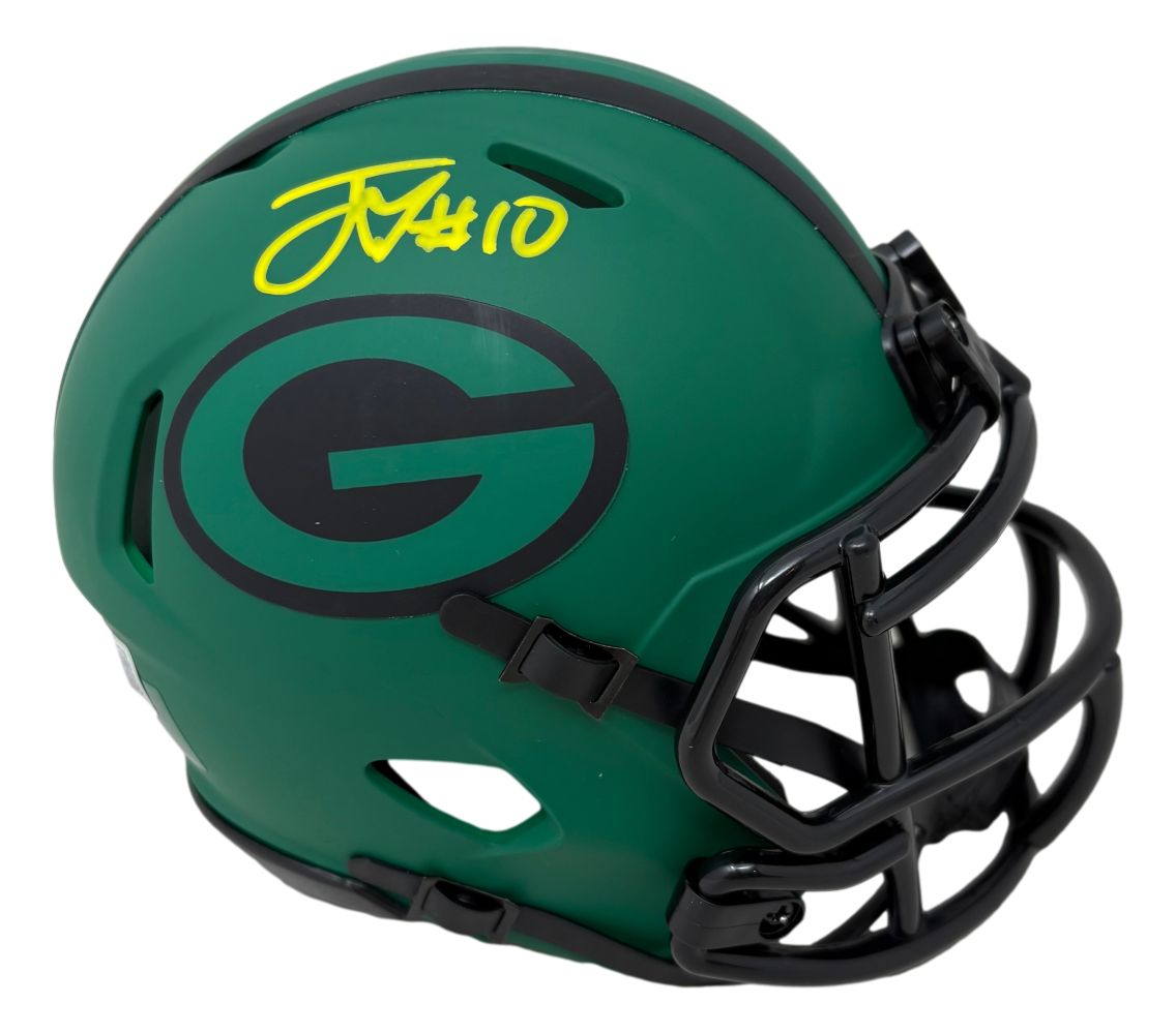Jordan Love Signed Green Bay Packers Rave Mini Speed Helmet BAS