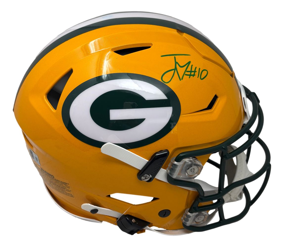 Jordan Love Signed Green Bay Packers Full Size Authentic SpeedFlex Helmet 2 BAS