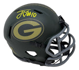Jordan Love Signed Green Bay Packers Salute To Service Mini Speed Helmet BAS