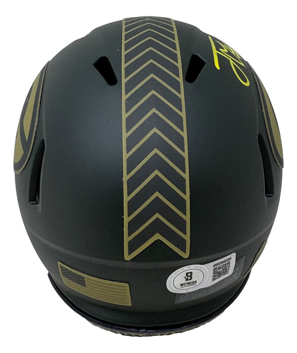 Jordan Love Signed Green Bay Packers Salute To Service Mini Speed Helmet BAS