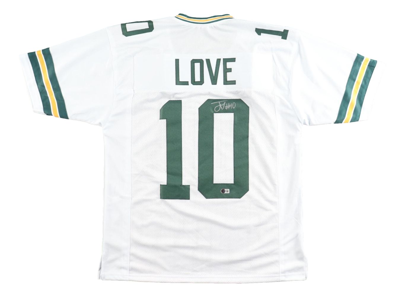 Jordan Love Green Bay Signed White Football Jersey BAS