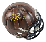 Jordan Love Signed Packers 1923 Classic Leather Look Mini Speed Helmet BAS