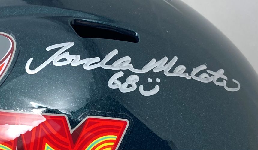Jordan Mailata Signed Philadelphia Eagles FS Super Bowl 59 Replica Helmet BAS