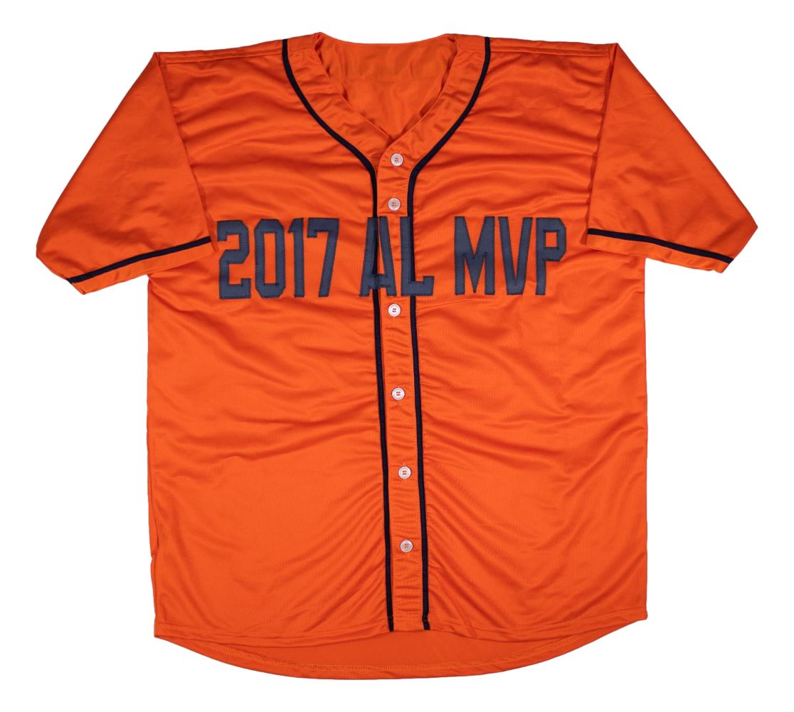 Jose Altuve Houston Signed Orange Baseball Jersey 17 AL MVP BAS
