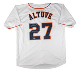 Jose Altuve Houston Signed White Baseball Jersey 17 AL MVP GTSM