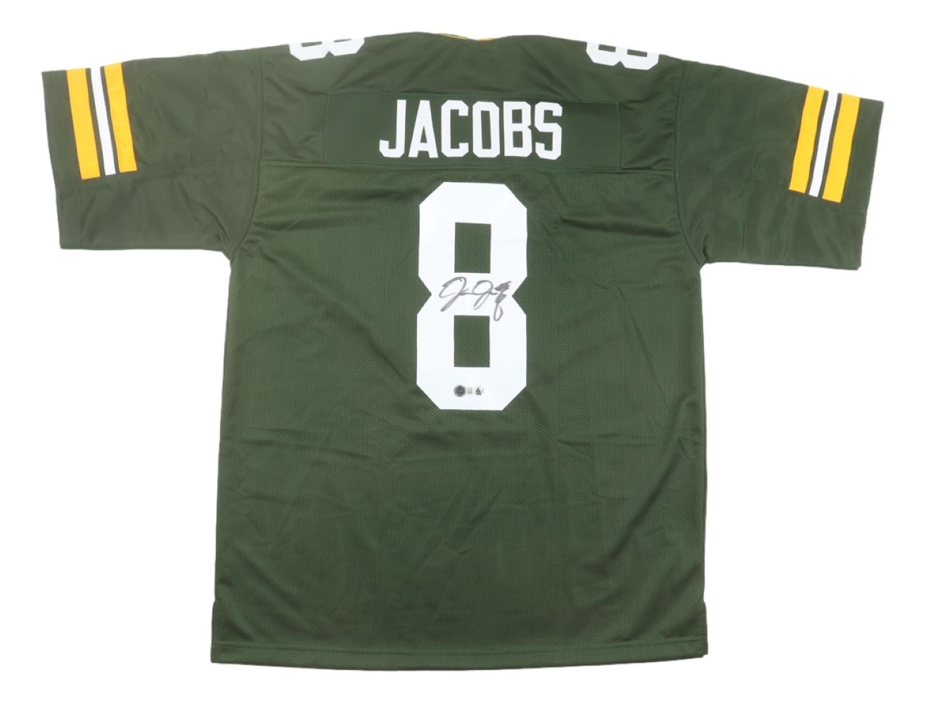 Josh Jacobs Green Bay Signed Green Football Jersey BAS