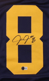 Josh Jacobs Green Bay Signed Alternate Navy Football Jersey BAS