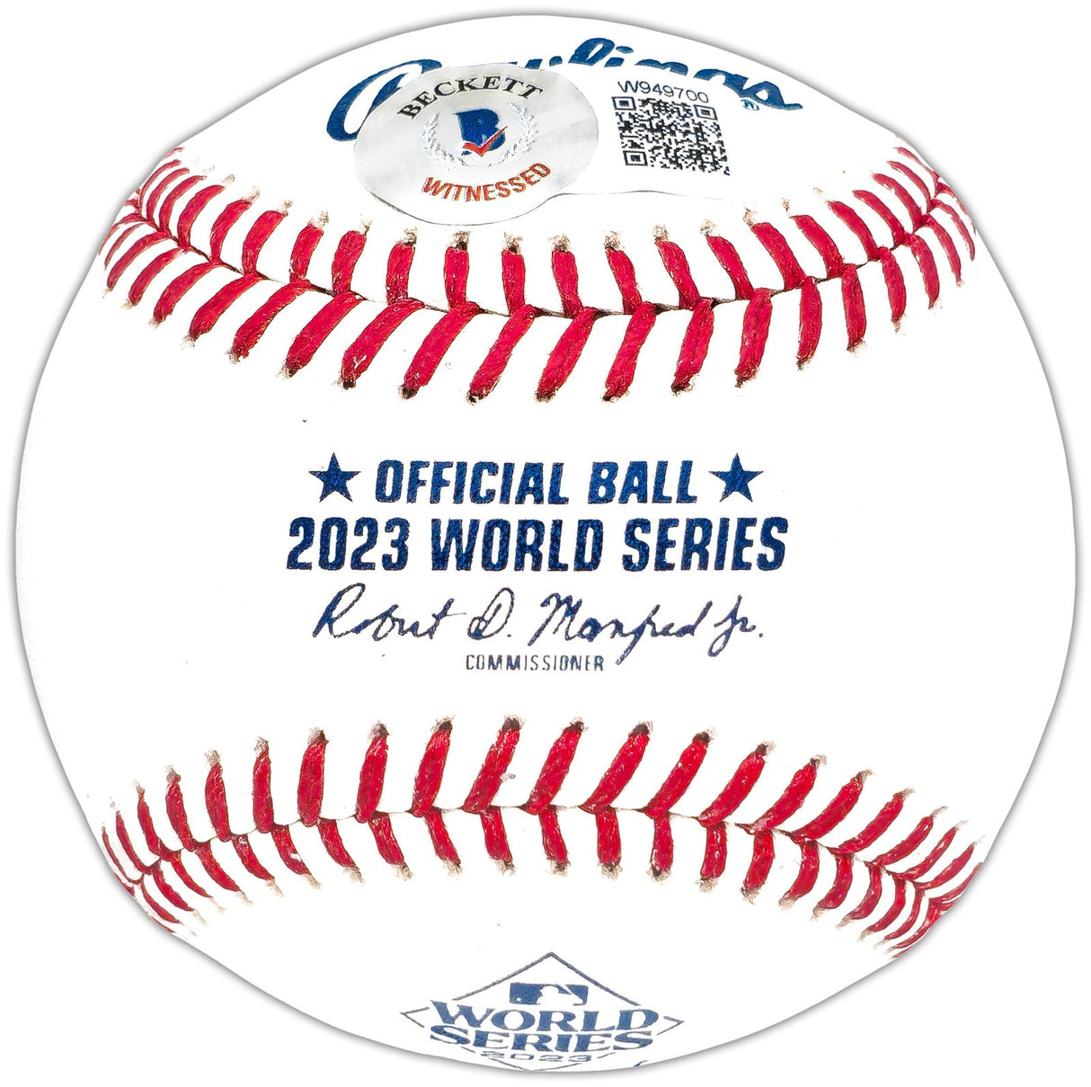 Josh Jung Texas Rangers Signed 2023 World Series Baseball 23 WS Champs BAS