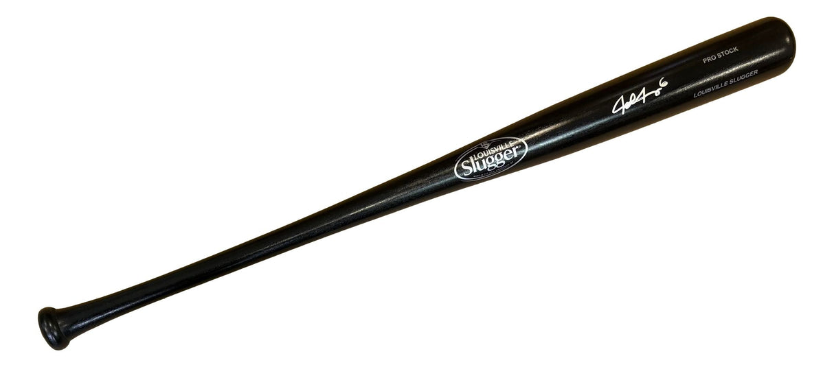 Josh Jung Texas Rangers Signed Black Louisville Slugger Baseball Bat BAS