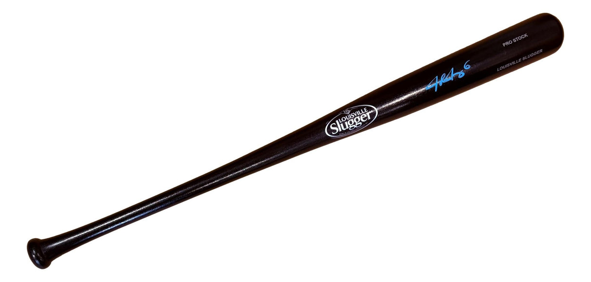 Josh Jung Texas Rangers Signed In Blue Black Louisville Slugger Baseball Bat BAS