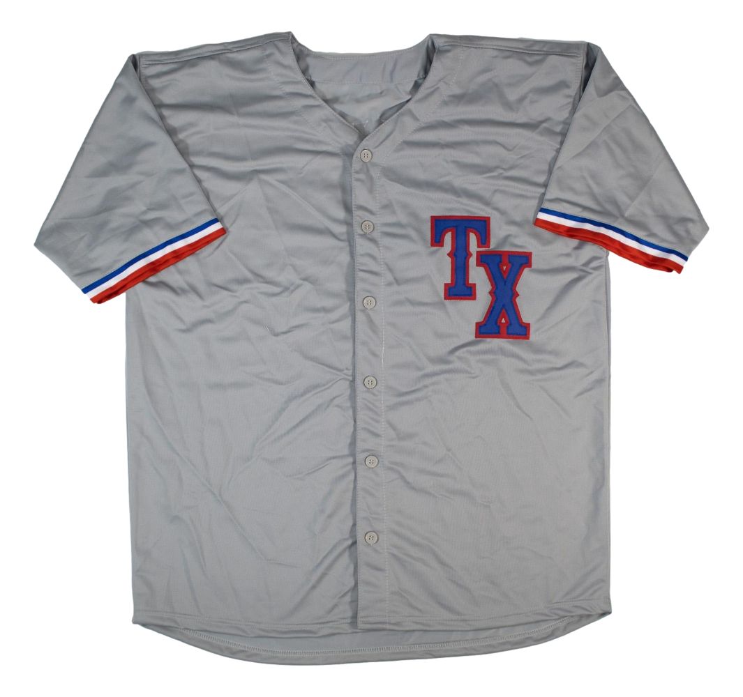 Josh Jung Texas Signed Gray Baseball Jersey BAS