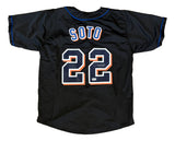 Juan Soto New York Signed Black Baseball Jersey BAS