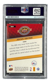Julius Erving Signed 2009 Upper Deck #562 76ers Trading Card PSA/DNA