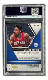 Julius Erving Signed 2019/20 Panini Prizm #288 76ers Trading Card PSA/DNA