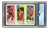 Julius Erving Signed 1980/81 Topps #1 76ers Trading Card PSA/DNA