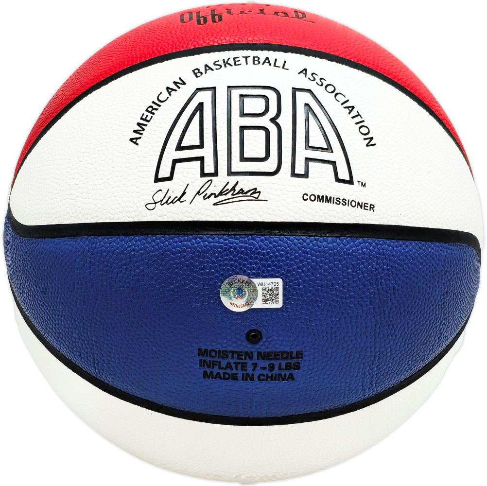 Julius Dr. J Erving New Jersey Nets Signed RSS Official ABA Basketball BAS