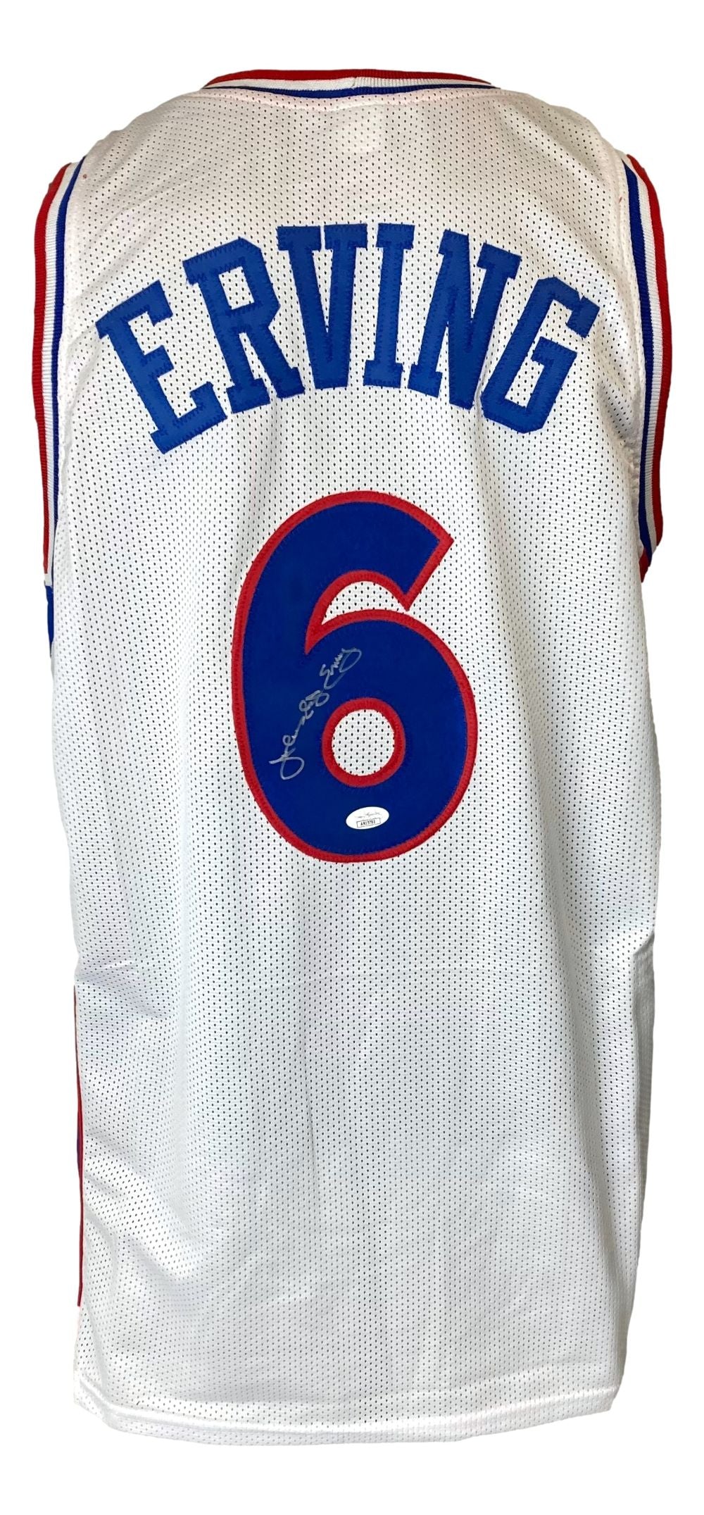 Julius Dr J Erving Philadelphia Signed Alternate White Basketball Jersey JSA