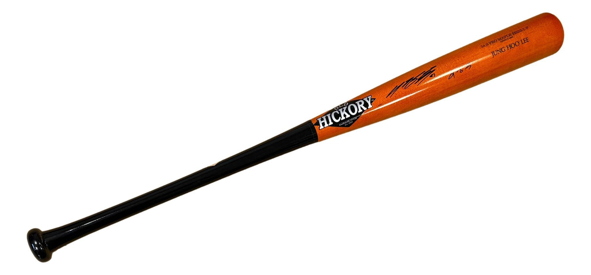 Jung Hoo Lee Giants Signed English & Korean Old Hickory Player Model Bat 2 BAS