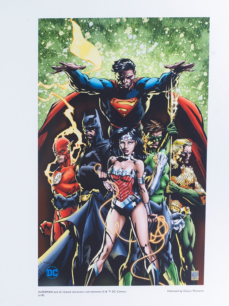 Justice League 12x16 Framed DC Comic Limited Edition Giclee - Sports Integrity