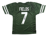 Justin Fields New York Signed Green Football Jersey BAS