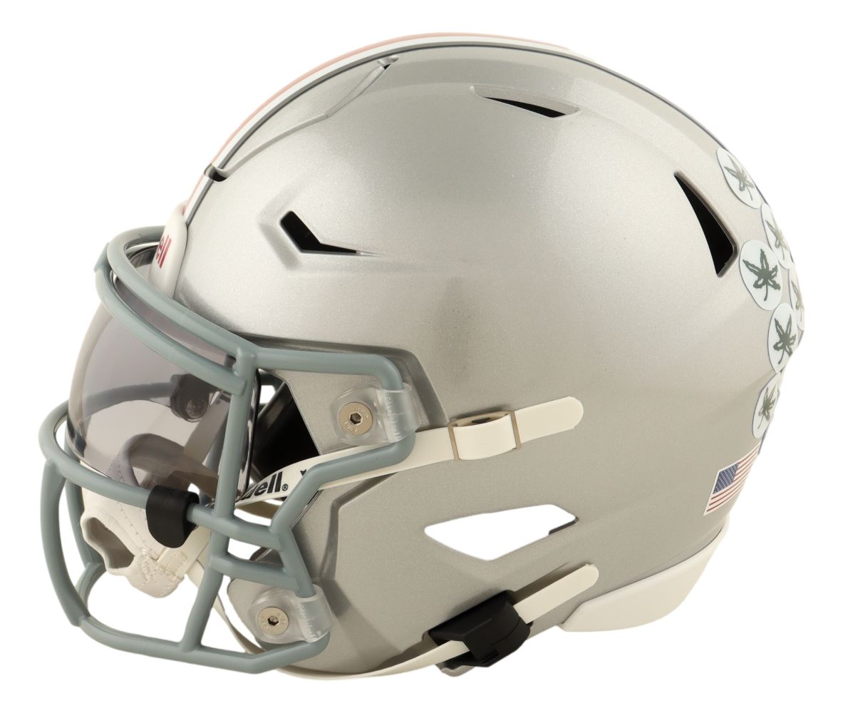 Justin Fields Signed Ohio State Buckeyes MIDI SpeedFlex Helmet BAS