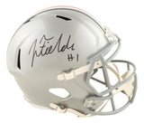 Justin Fields Signed Ohio State Buckeyes Full Size Replica Speed Helmet BAS