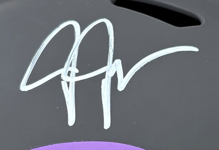Justin Jefferson Signed Minnesota Vikings FS Eclipse Replica Speed Helmet BAS